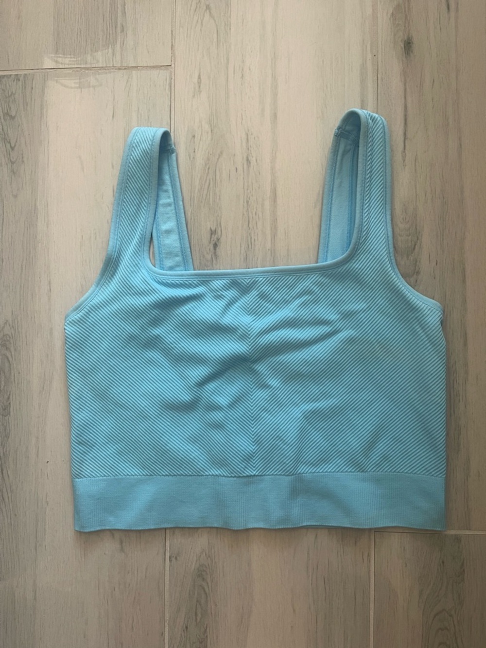 Light Blue Ribbed Seamless Tank Bralette. Size L. Neverworn.  Target
